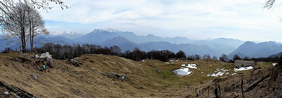 Il bel pianoro pascolivo alla Baita Alta di Sornadello